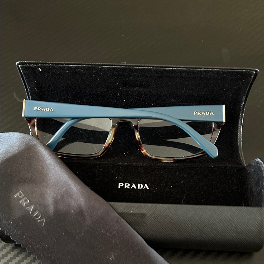 Prada Rx Teal and Tortoise eyeglasses - Picture 5 of 12